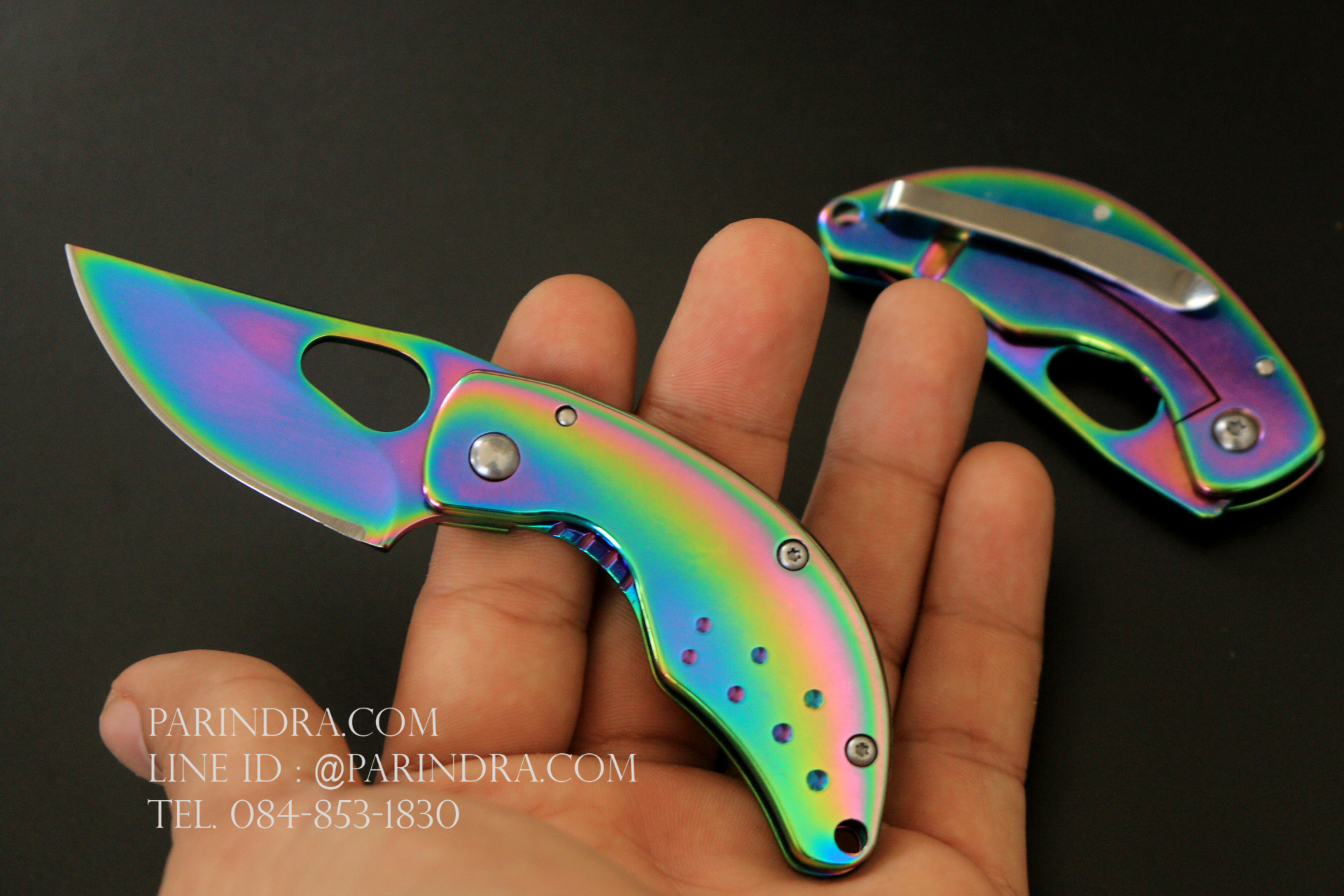 มีดพับ Cricket สีรุ้ง ขนาดเล็ก พกพา ราคาประหยัด