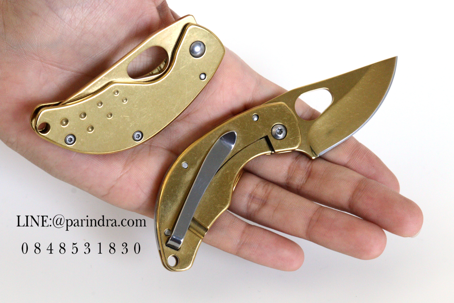 มีดพับ Cricket สีทอง ขนาดเล็ก พกพา ราคาประหยัด