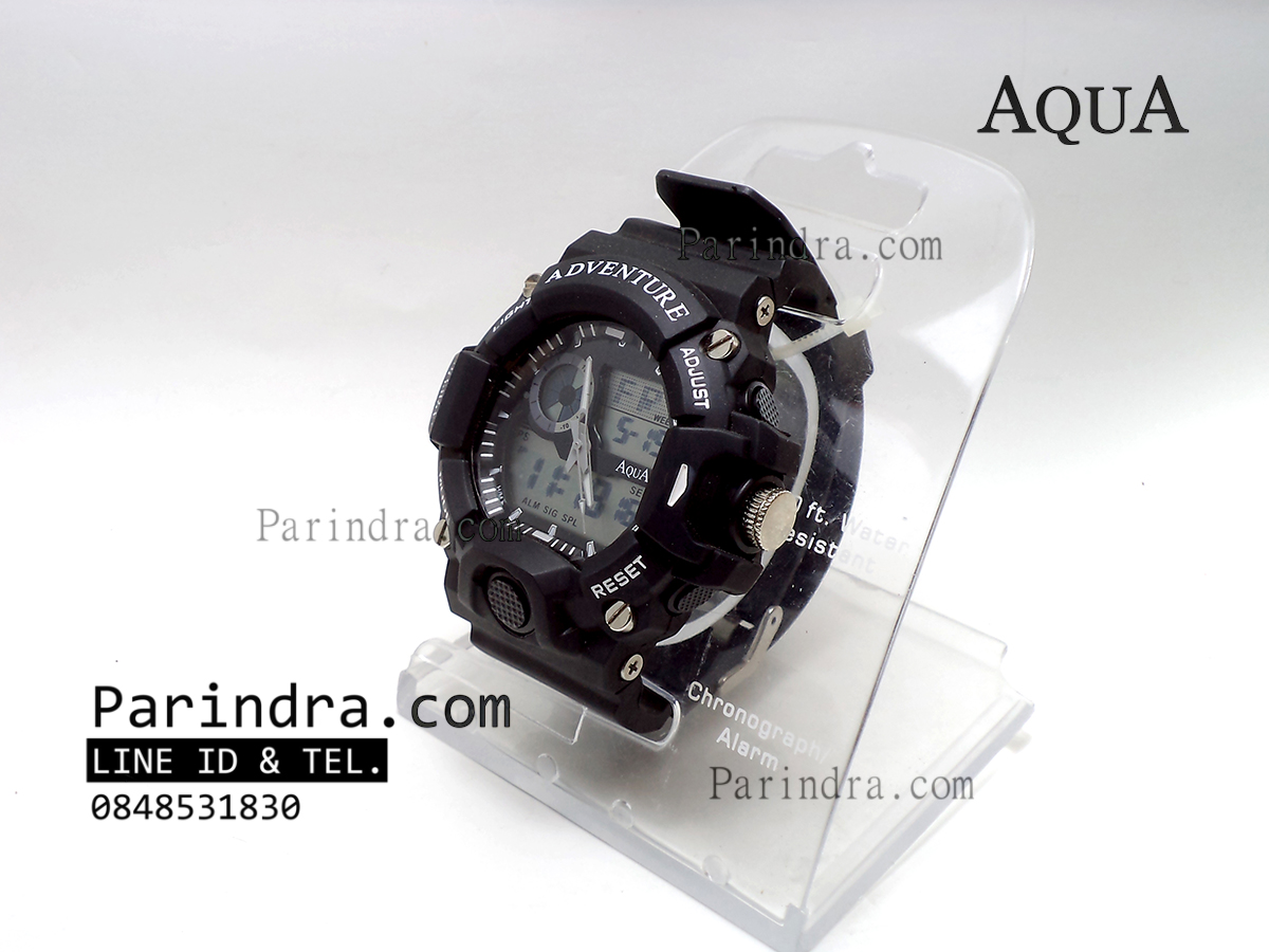 นาฬิกาข้อมือ AQUA รุ่น 1401-D สีดำ-ดำ