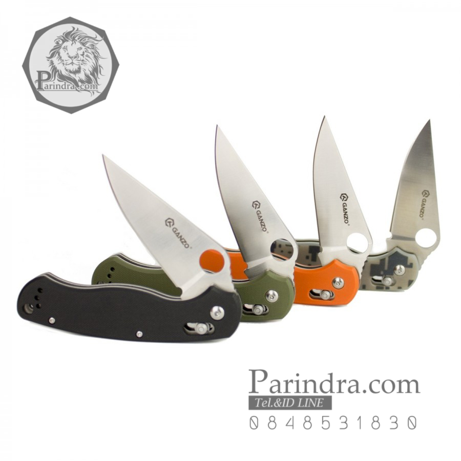 มีดพับ Ganzo รุ่น G729-GR สีเขียวทหารบก ของแท้ 100%
