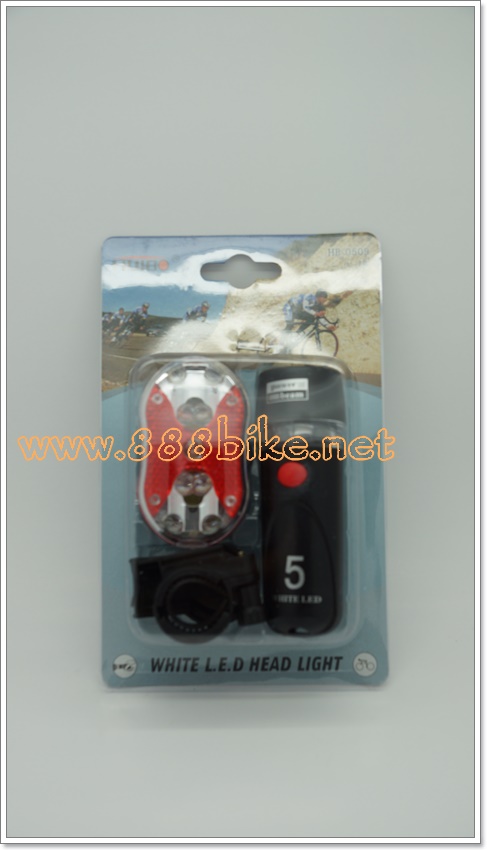 ชุดไฟหน้า 5 เลด+ไฟท้าย 9 เลด fron and rear bike light kit, ledsw2, ไฟหน้า+ไฟท้าย -ไฟชุด