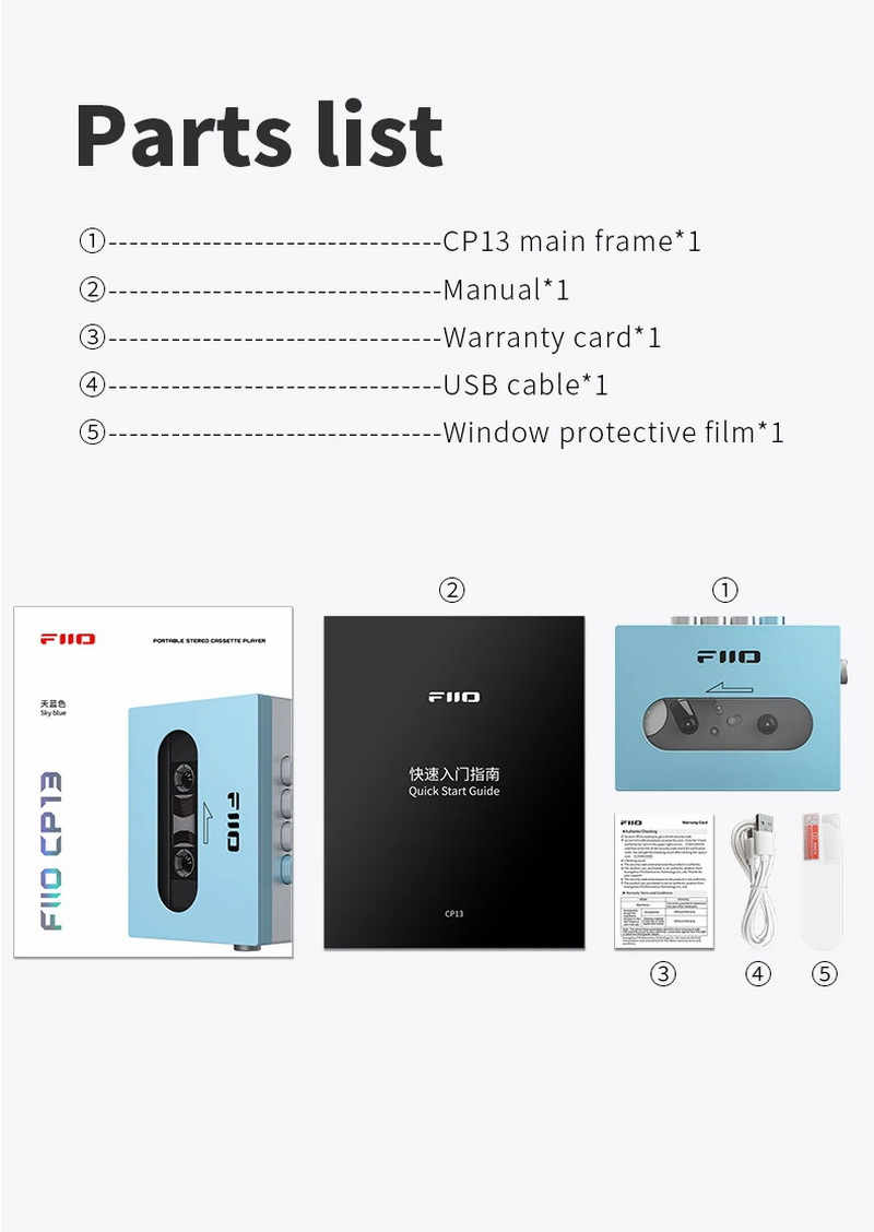 FiiO CP13 เครื่องเล่นเทปคาสเซ็ทพกพาสไตล์ RETRO (ซาวด์อะเบาท์) คุณภาพสูง