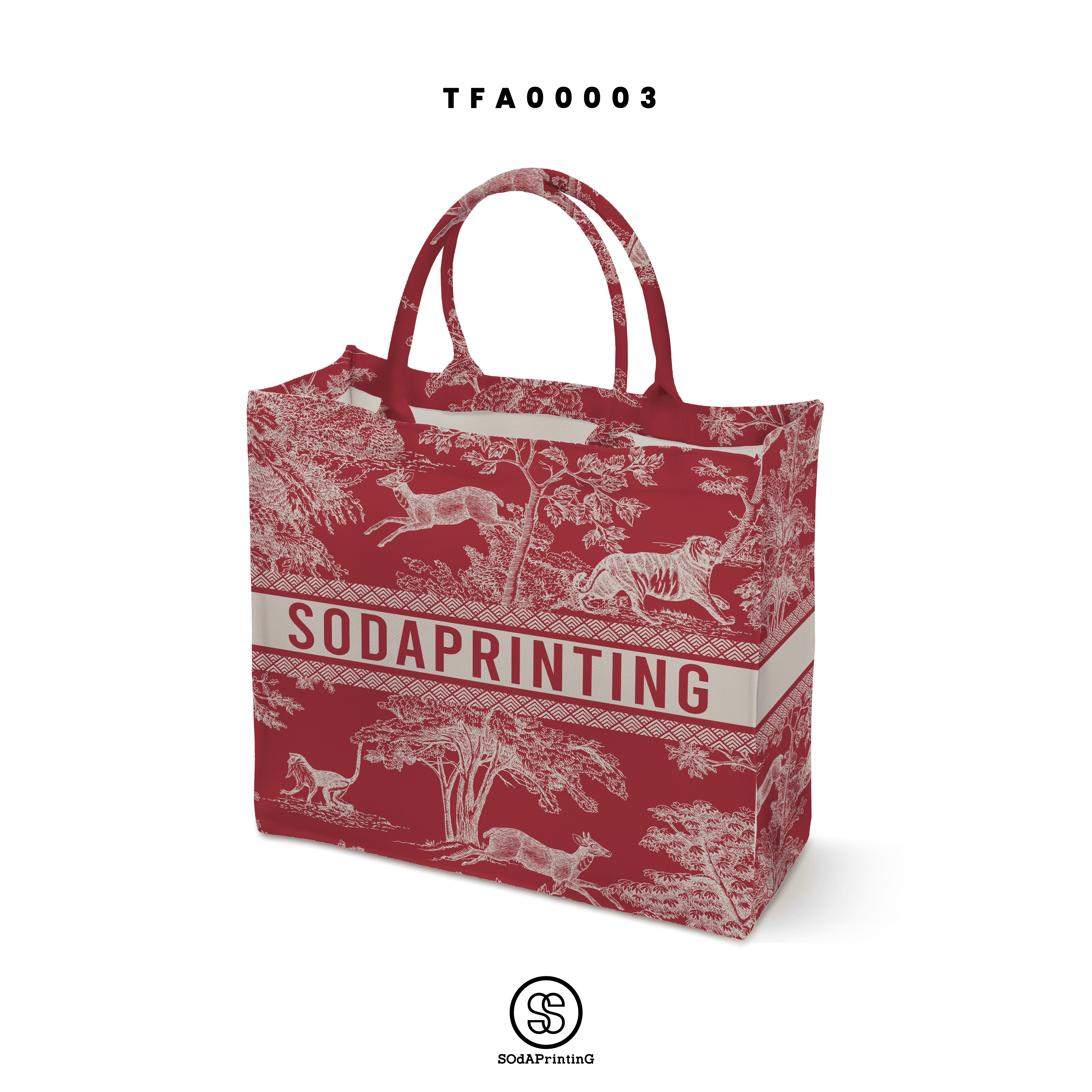 กระเป๋า Book Tote Bags ลาย FOREST รหัส TFA00003 #ใส่ชื่อได้ #SOdAbag #SOdAPrintinG #ForestCollection