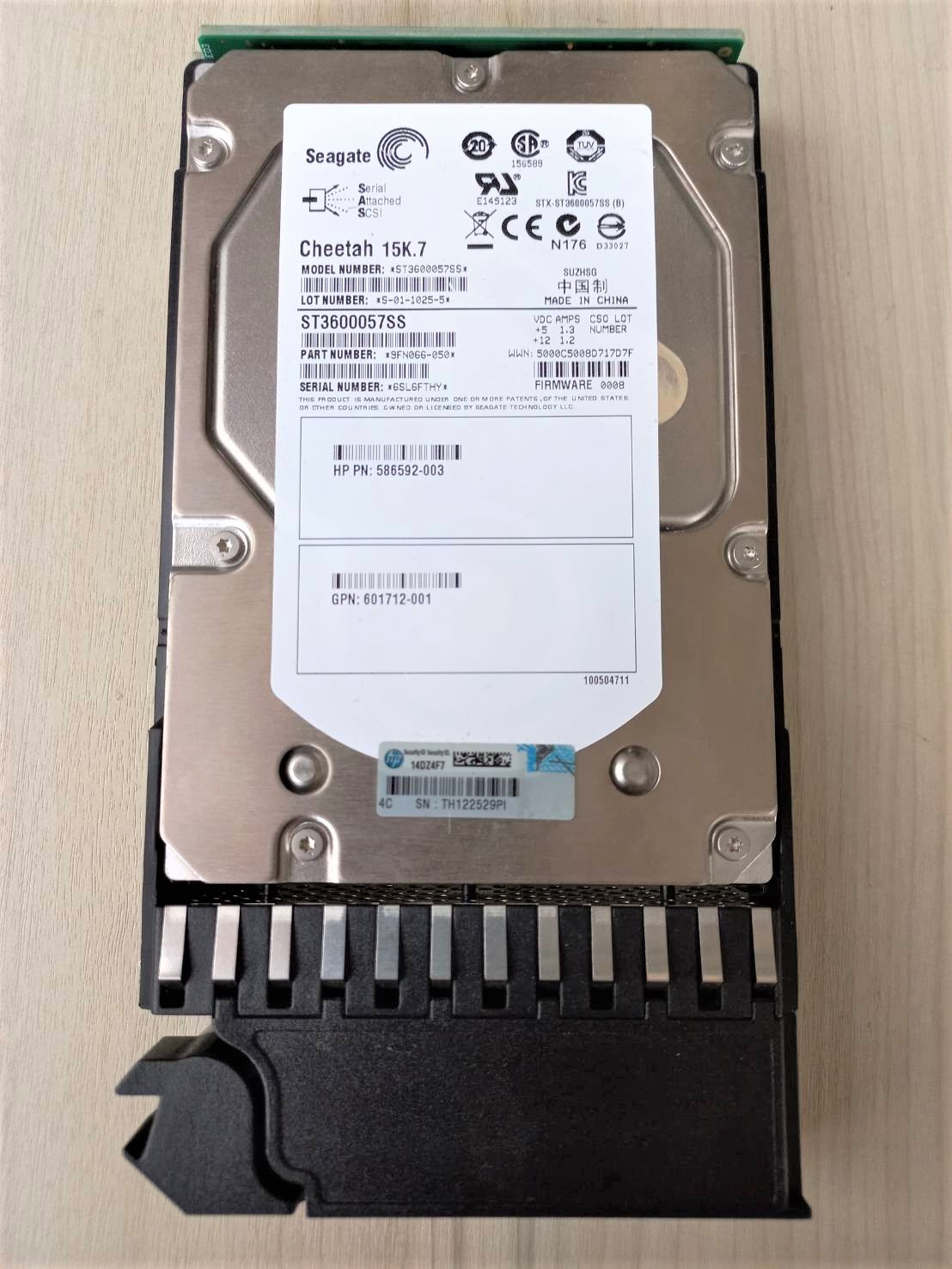 9FN066-881, ST3600057SS, 6SL, SUZHSG, FW 000B, Seagate 600GB SAS 3.5.