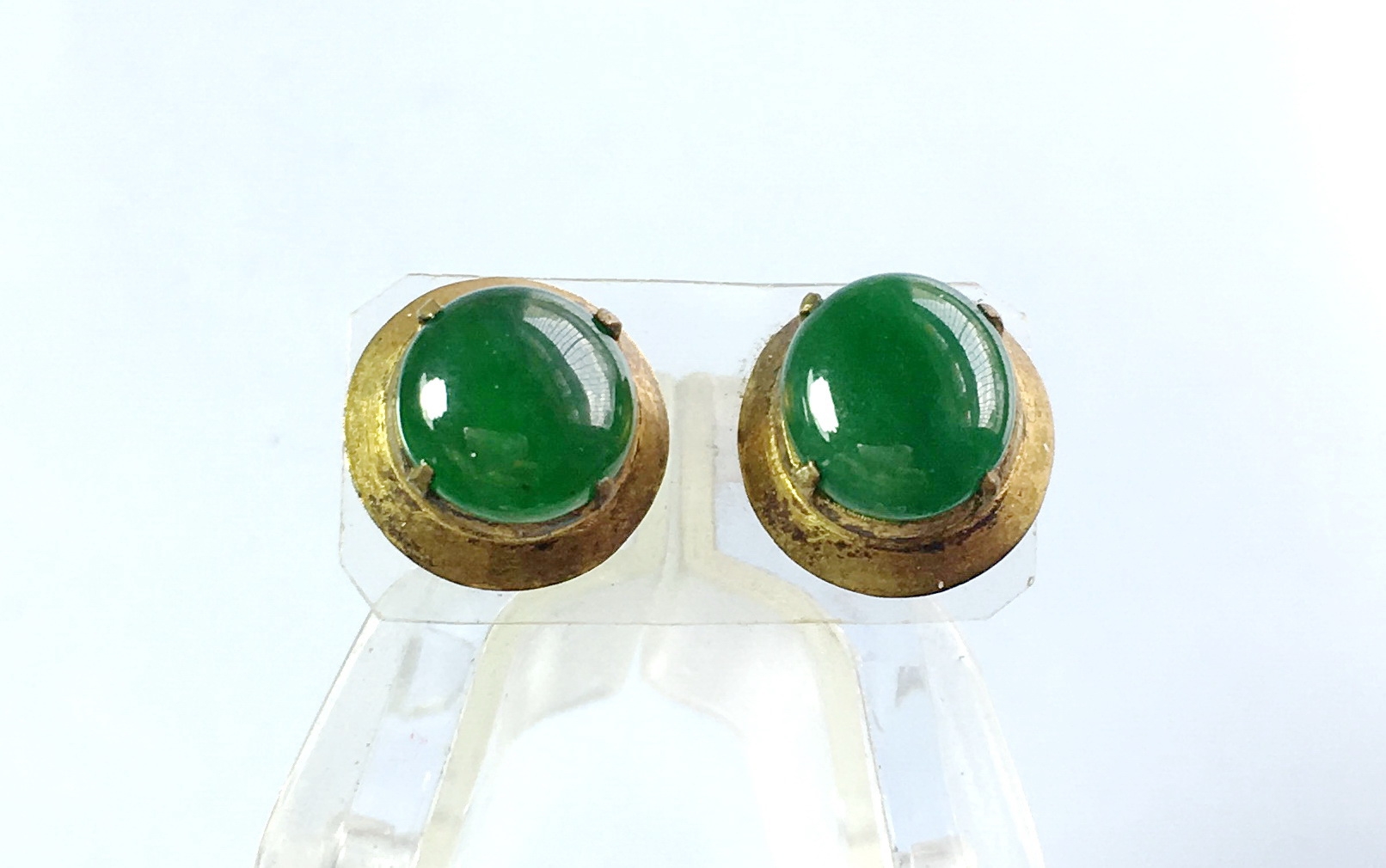 Myanmar Jade หยกพม่า A jadeite ชุดแหวน+ต่างหู แหวน นน.2.01 ct.และ ต่างหู นน. 2.92 ct.