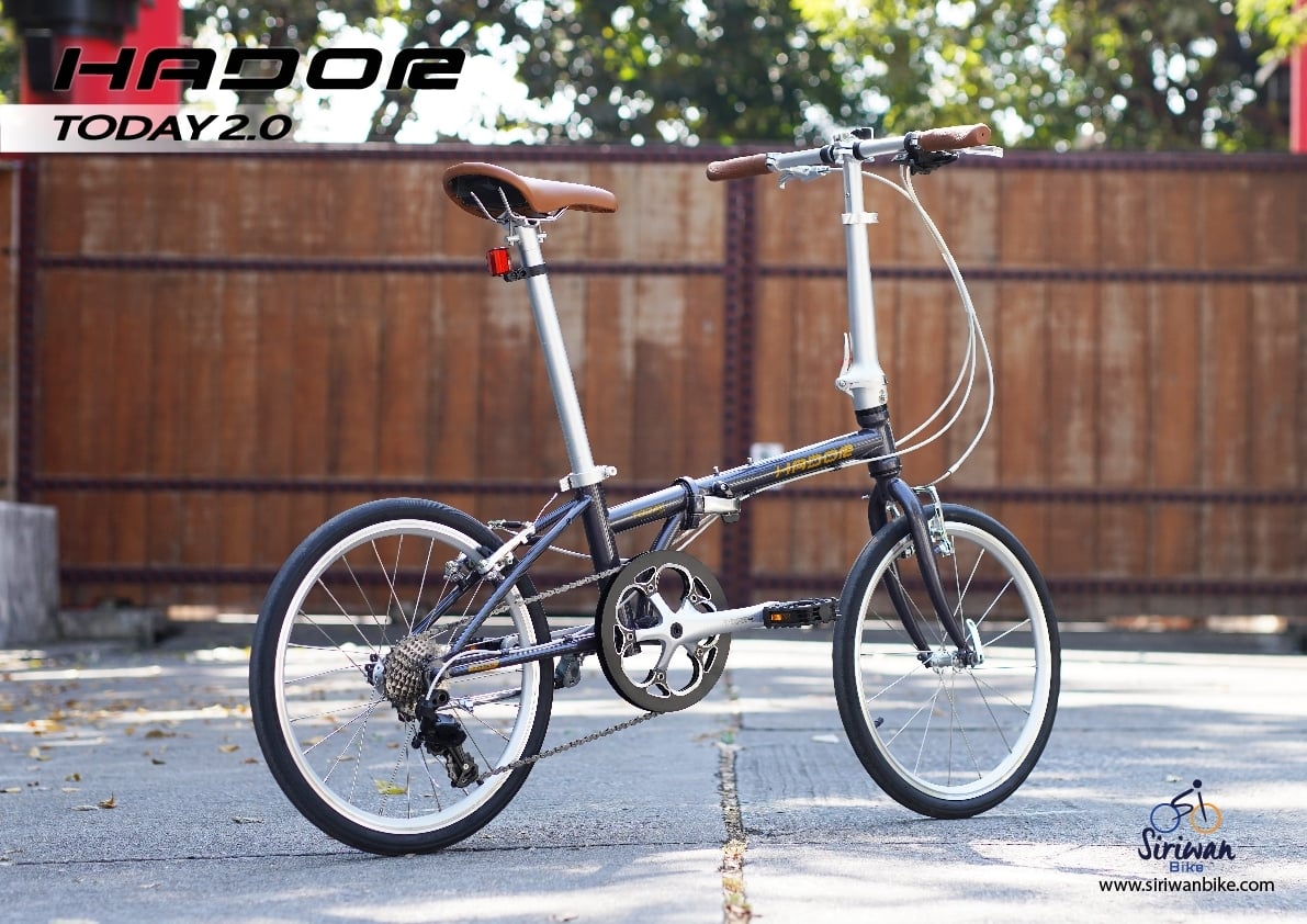 จักรยานพับได้ HADOR TODAY 2.0 Folding bike ล้อ 20" ชุดเกียร์ LT-Woo A5 9 สปีด เฟรม CHROMOLY
