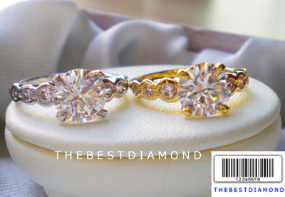 BR717RD+++แหวนชู 1.25 กะรัต แหวนชูแบบหรูๆ ตรงกลางเพชรกลมยกสูง ด้านข้างใช้เพชรกลมฝังแบบกระเปาะ แบบลงตัว เรียบ หรู เพชรสวยมากๆๆ