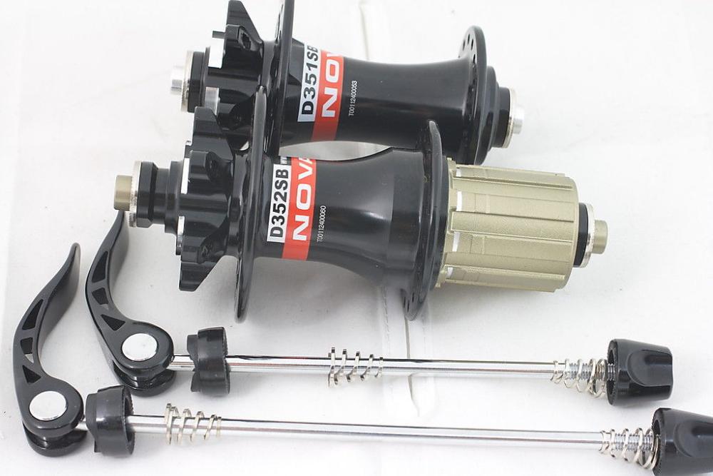 ดุมเสือภูเขา ดุมดิส Novatec 6 รู ซีลแบริ่ง D042SB+D841SBT หน้า/หลัง 32H โม่อลู สีดำ และสีแดง ปี 2019