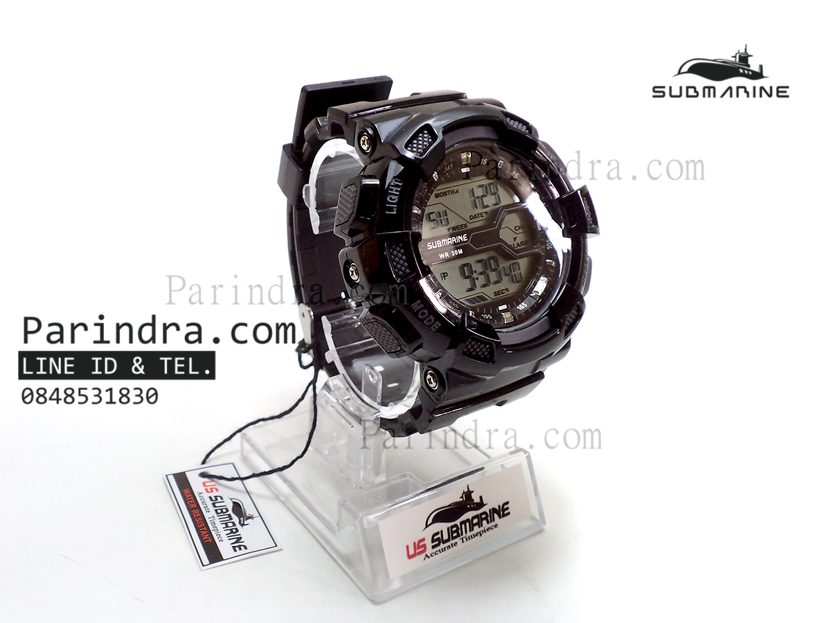 นาฬิกา US submarine รุ่น TP1311M ดำ-เทา พื้นเทา