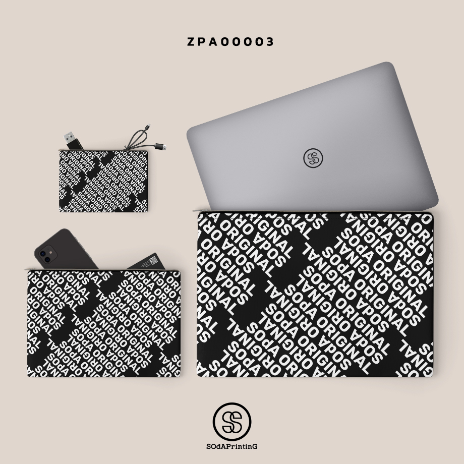 เซ็ทกระเป๋า 3 ใบ ZPA00003 เคสคอม Macbook กระเป๋าอเนกประสงค์ #กระเป๋า #กระเป๋าสตางค์ #SOdAbag #SOdAPrintinG