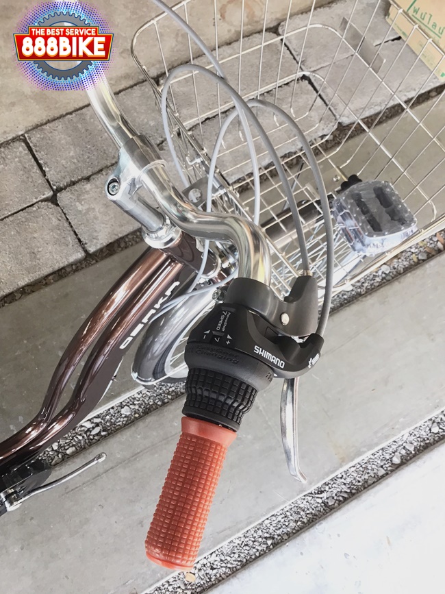 จักรยานแม่บ้าน OSAKA RHINO XT CITY BIKE พร้อมตะกร้า มีเกียร์ 7 สปีดชิมาโน่ ล้อ26นิ้ว