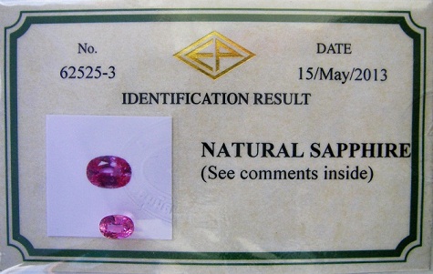 พิงค์ซัฟฟาย(Pink Sapphire)พลอยดิบไม่ผ่านการเผา unheated ธรรมชาติ100% สีสวย ความสะอาด IF-VVS ขนาด5.13x7.03.x3.64 mm. 1.17 ct. ราคาโทรถาม