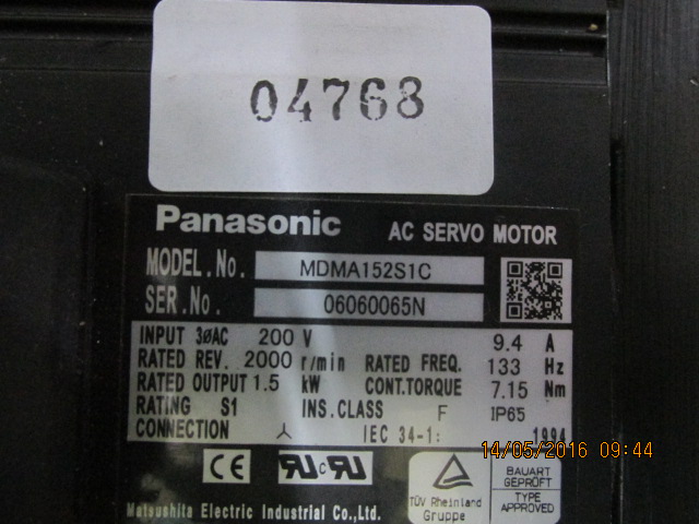 SERVO MOTOR “ PANASONIC ” รุ่น MDMA152S1C