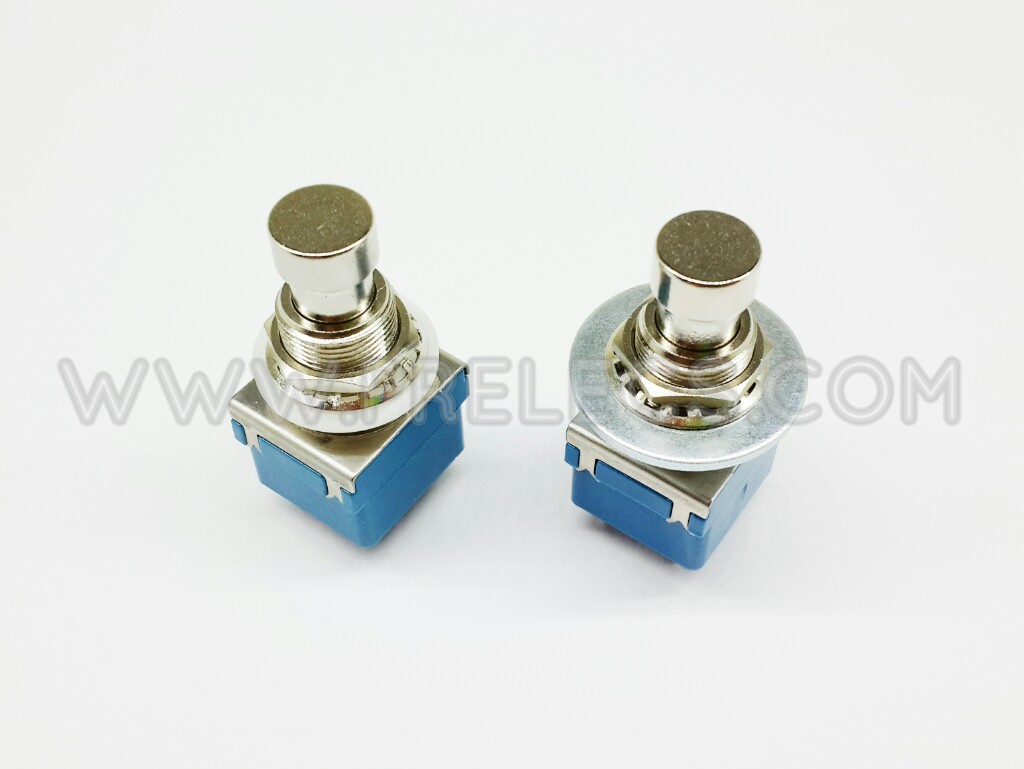 3PDT Foot Switch 9ขา แหวนเหล็กชุบขาว