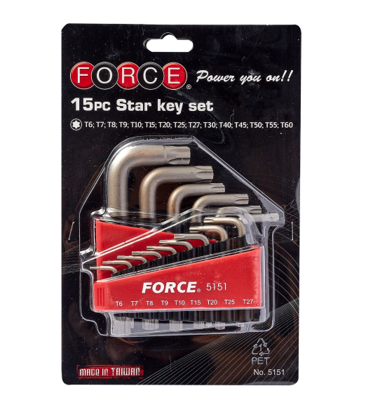 ชุดประแจ หัวจีบ (15ชิ้น) ฟอร์ซ (FORCE) Pn.F131-5151 (**)