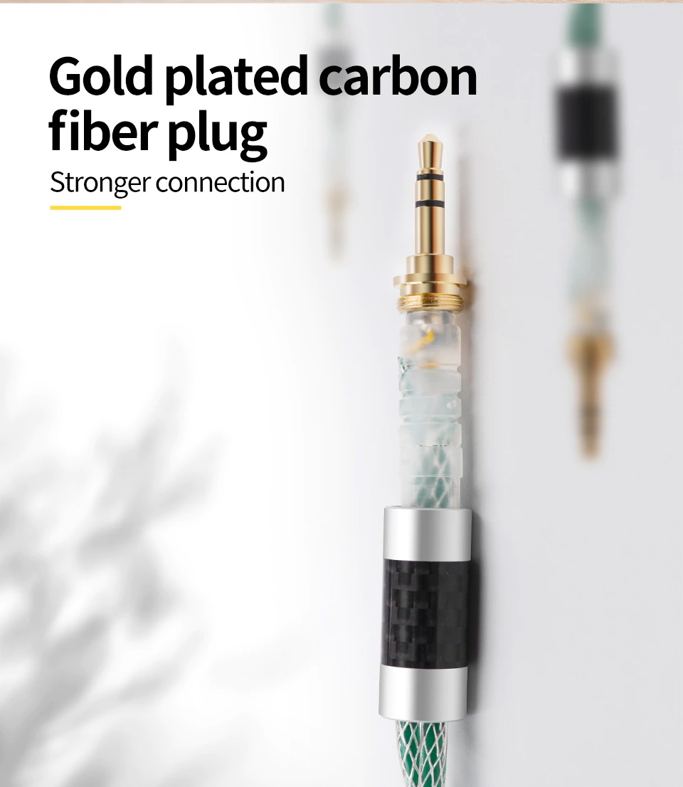 สายหูฟัง KZ NEO VENOM สาย OFC ชุบเงินถักขั้ว KZพินC