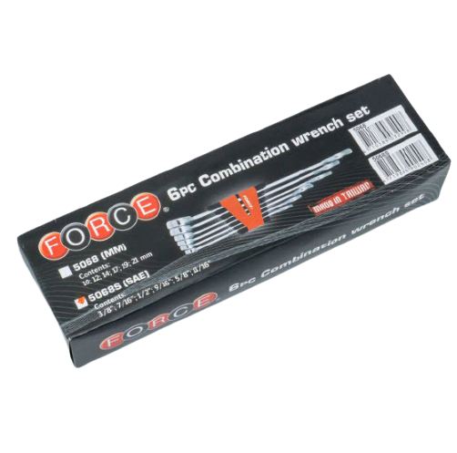 ชุดประแจแหวนข้างปากตาย (6ชิ้น) ฟอร์ซ (FORCE) [หน่วย นิ้ว ] Pn.5068S