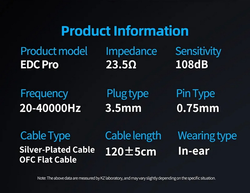 KZ EDC Pro หูฟัง IEMs ไดรเวอร์ Dynamic เบสทรงพลัง เส้นโค้งเสียงที่น่าทึ่ง ประกันศูนย์ไทย