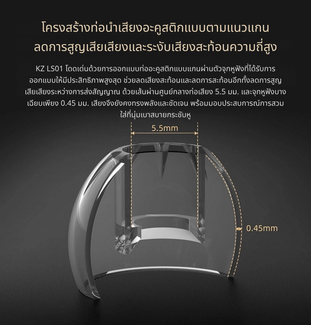 KZ LS01 จุกหูฟังซิลิโคนเหลวบริสุทธิ์สูง นุ่มเบาสบายกระชับ เพิ่มความชัดเจนของเสียง 1 ชุด 3 คู่