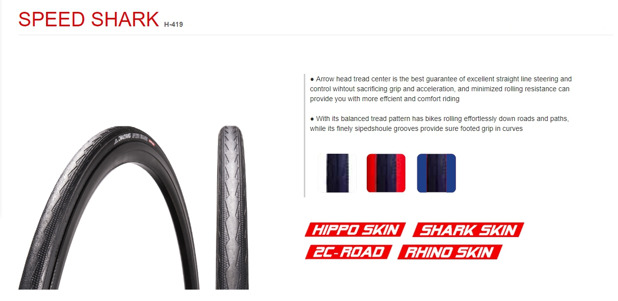 ยางนอก CHAOYANG SPEED SHARK ,700X25C ,W311029 ขอบพับ