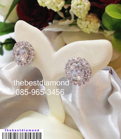 ==BE819RD+++ต่างหูเพชรcz แบบล้อม 2 in 1+++ต่างหูสุดเก๋ ใส่ได้ 2 แบบ แบบเพชรล้อม หรือ หมุดธรรมดา คุ้มสุดๆๆ เพชรสวยมากๆๆ ดีไซน์เลิศ หรู