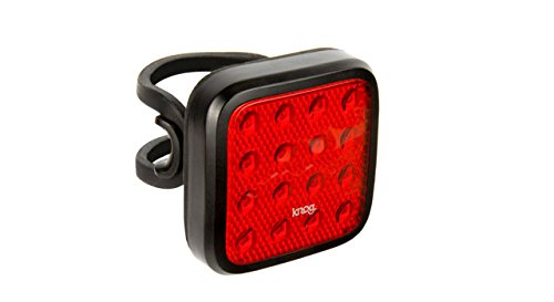 KNOG ไฟท้ายไบเดอร์ม๊อบคิตกริ๊ด BLINDER MOB KID GRID, 16 หลอด, ขอบดำ/เลนซ์แดง