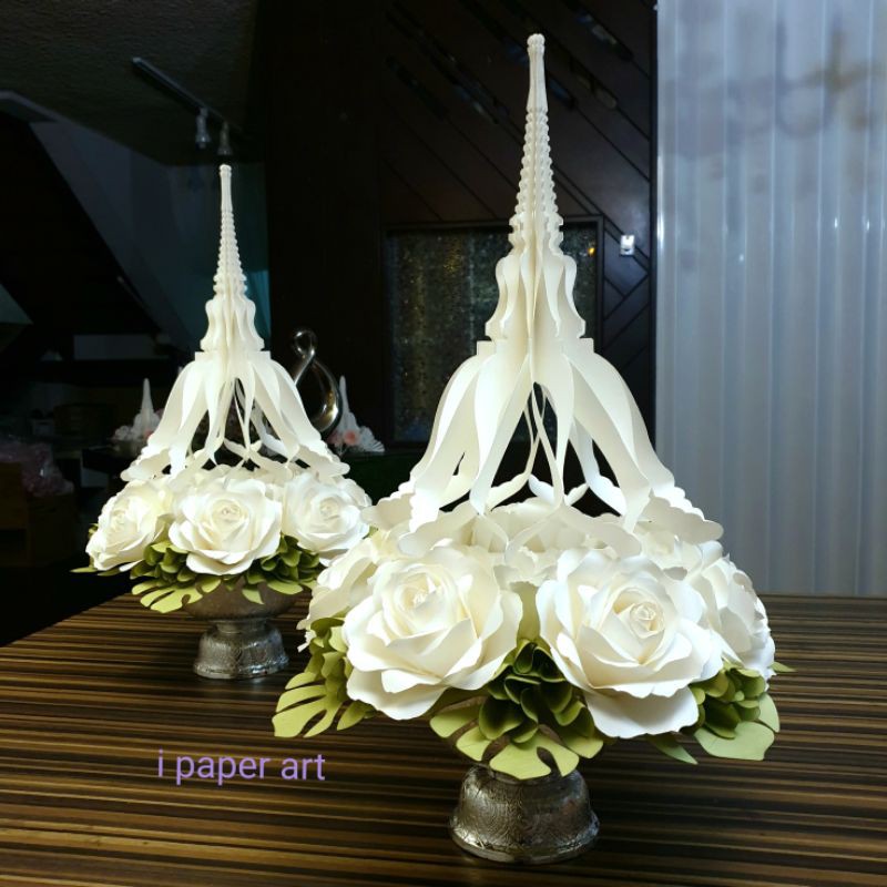 พานดอกไม้-กรวยครอบ สินค้าไทย งานปราณีต | กรวยอุปัชฌาย์-กรวยบวช | พานสักการะ บวงสรวงบูชา