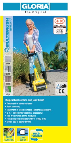 เครื่องขัดพื้น ขัดตะไคร่น้ำ Gloria รุ่น MultiBrush