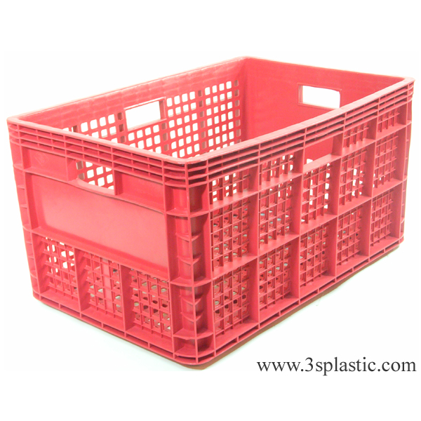 NO.426 ลังพลาสติกโปร่ง EXT. 37.0 x 55.5 x 30.5. HDPE แพ็ค 3 ใบ