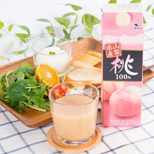 Peach Juice น้ำพีชคั้นสด จาก yamanashi ประเทศญี่ปุ่น ขนาดบรรจุ 1000ml