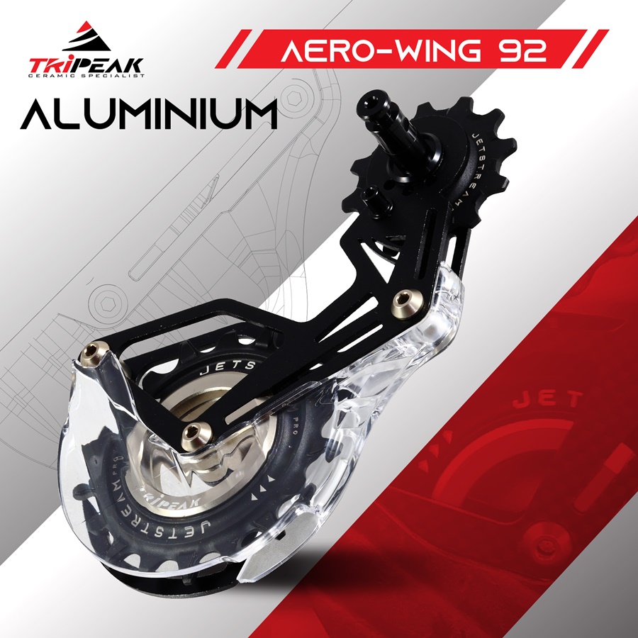ชุดรอกพร้อมขาตีนผีอลูมิเนียม TRIPEAK AERO WING OVER-SIZE PULLEY WHEEL (Aluminium)
