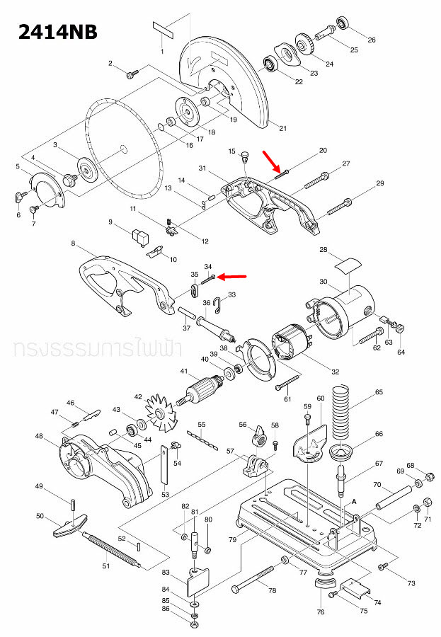 TAPPING SCREW4X18 Makita มากีต้า UB1100, 2414NB, 4324, LS1040, N5900B Pn.265995-6 (แท้) ##