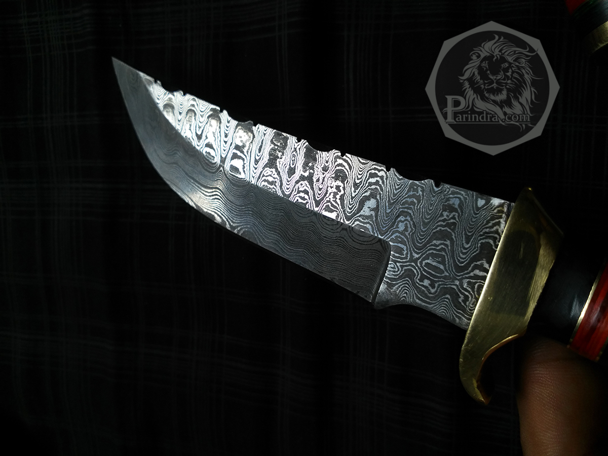 มีดดามัสกัส (Damascus) ด้ามเขากวาง ขนาด 9.4 นิ้ว 512 Layer นำเข้าจาก ปากีสถาน DPK001