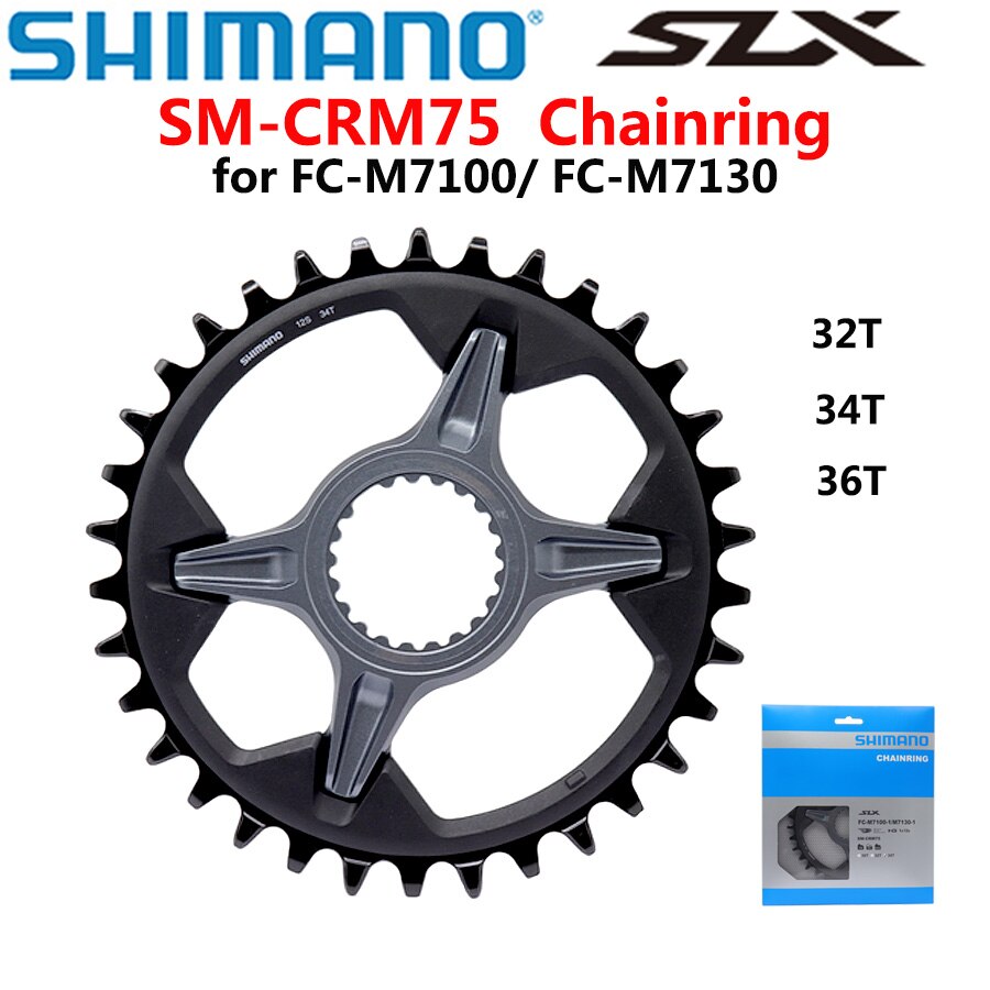 SHIMANO เฉพาะใบจาน SLX, SM-CRM75, 32T และ 34T, มีกล่อง
