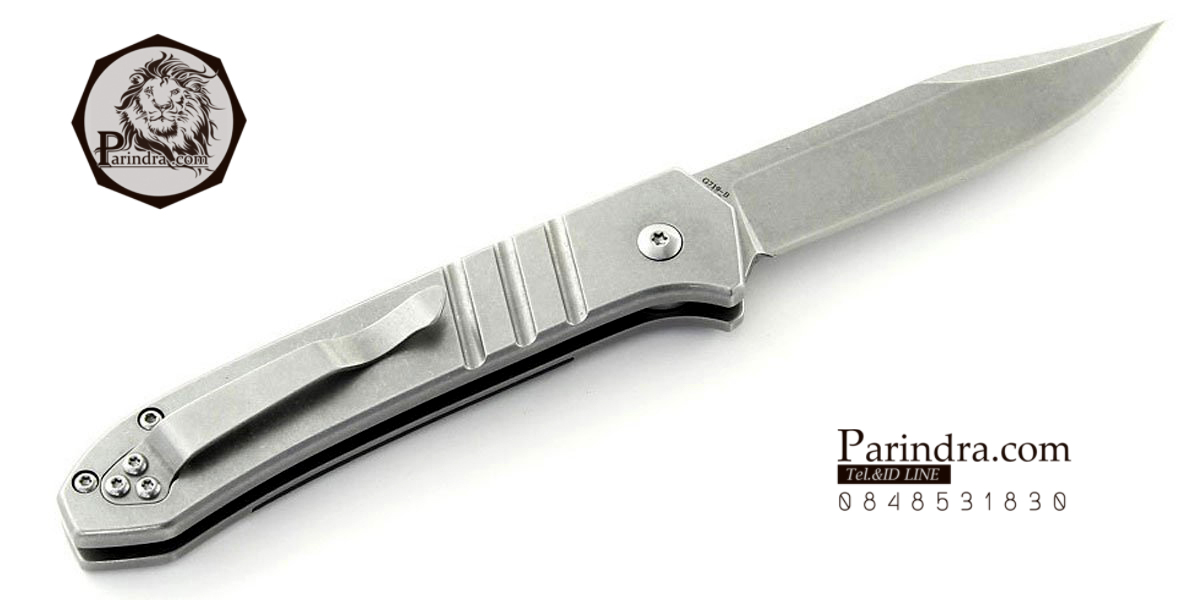 ขายมีดพับสปริง Ganzo กานโซ่ รุ่น Ganzo G719-BK ผิว Stone Washed ด้ามสีดำ ของแท้ 100%