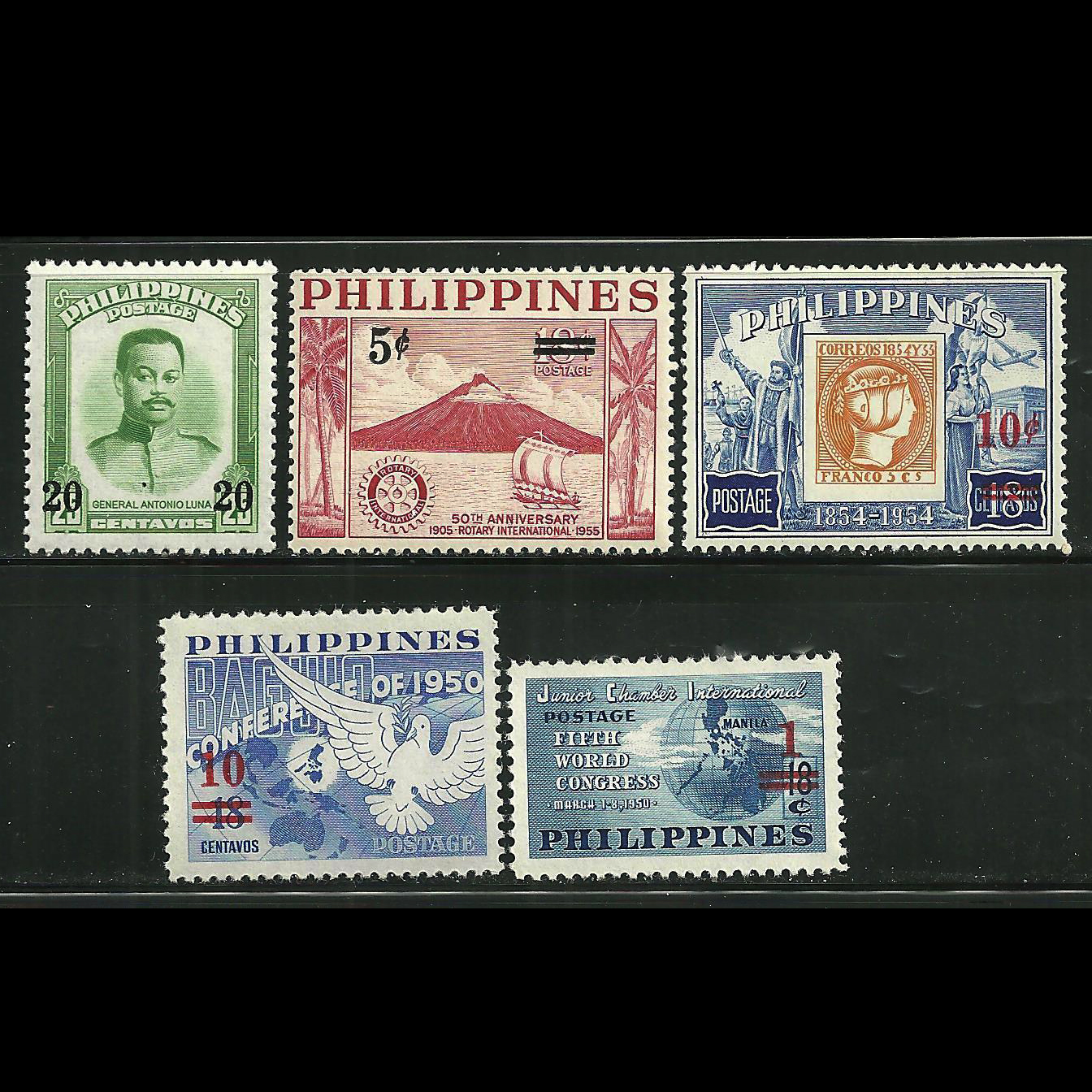 แสตมป์ฟิลิปปินส์ ชุด OVERPRINTS ปี 1960-1961 - PHILIPPINES