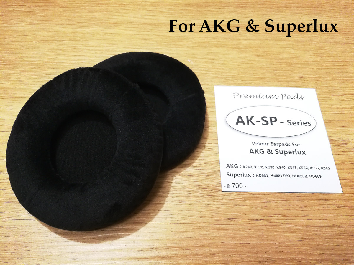 Premium Pads AK-SP Series เอียร์แพดกำมะหยี่ Velvet Velour Earpad สำหรับหูฟัง AKG และ Superlux