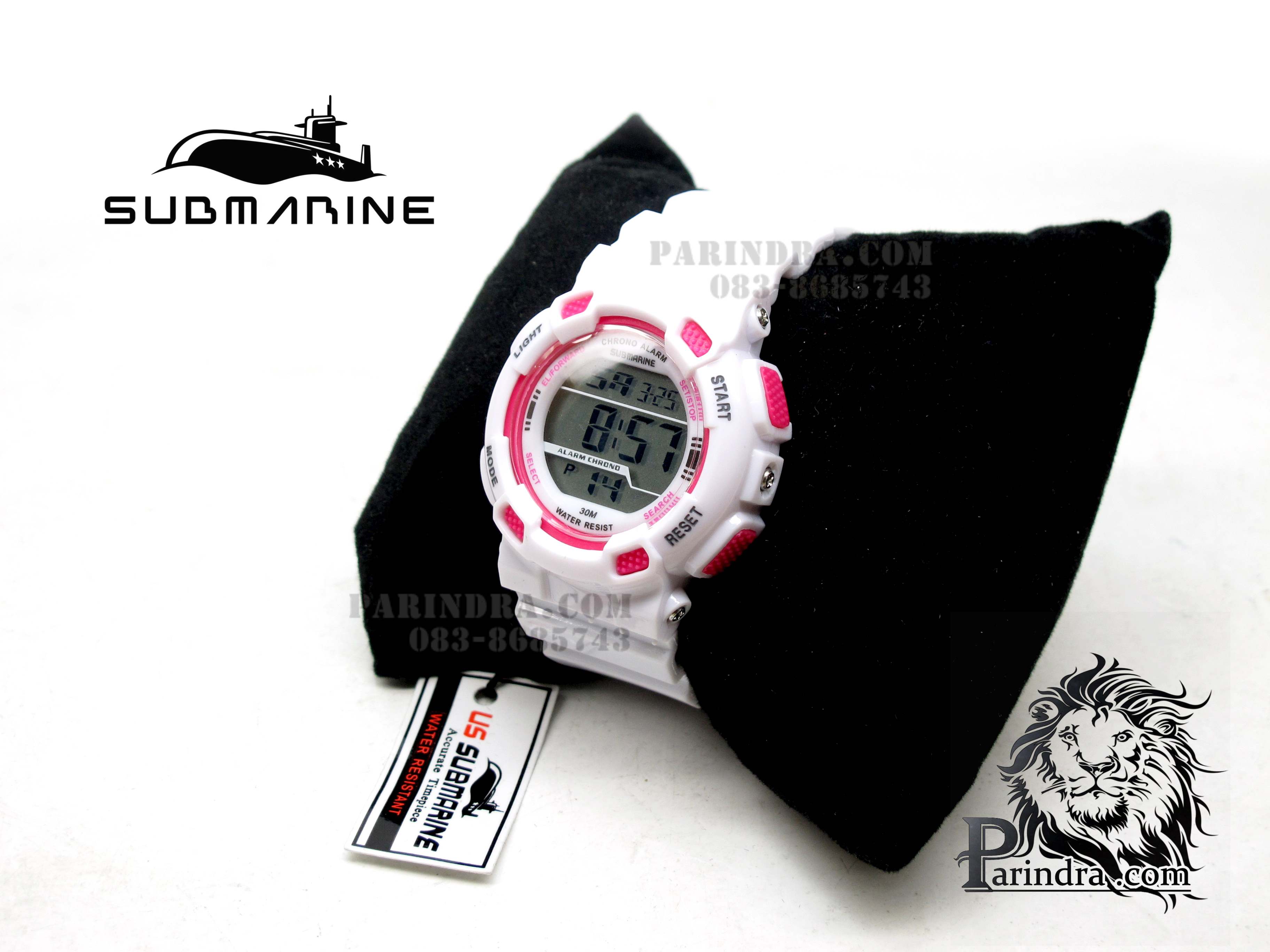 นาฬิกา US submarine รุ่น TP1282L สำหรับเด็กหรือผู้หญิงทั่วไป สีขาวตัดชมพู สดใสน่ารัก