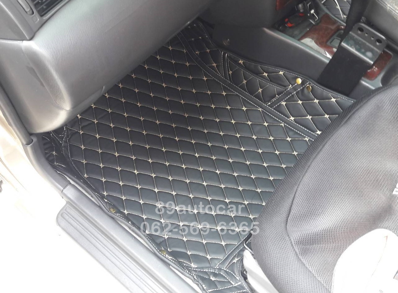 พรมรถยนต์ Nissan Sunny B14 ปูพรมหกดี สีดำด้ายทอง