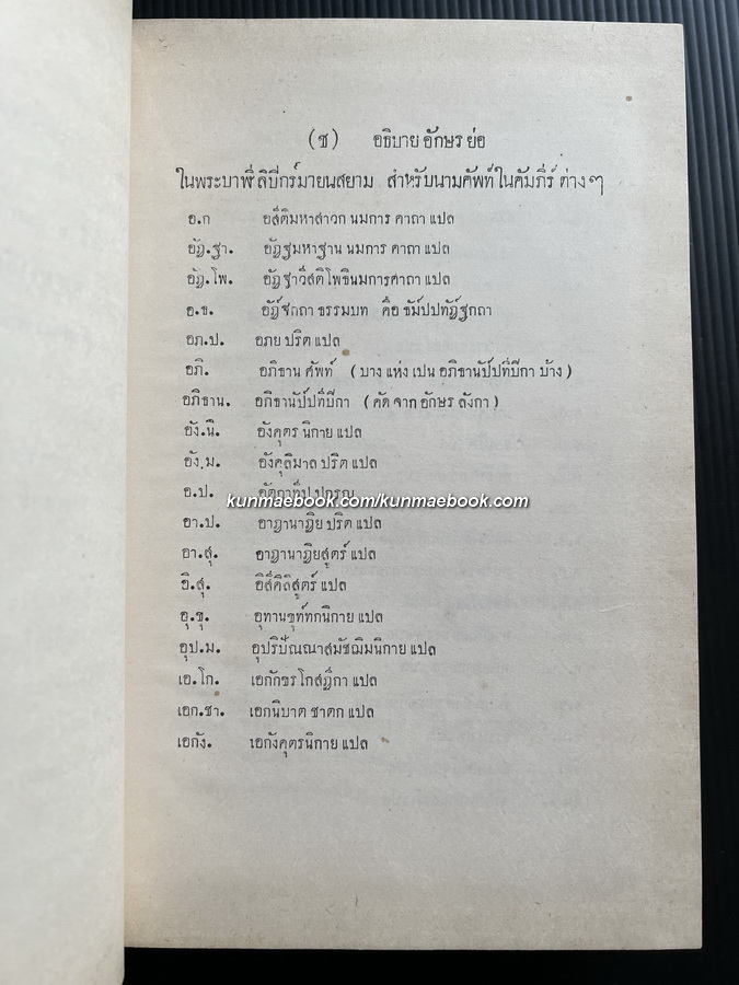 พระบาฬีลิปิกรม: แปลลำดับคำบาฬีเป็นไทย ภาค 1 ตั้งแต่ตัว อ ถึงตัว ฒ *พิมพ์ตามต้นฉบับเดิม