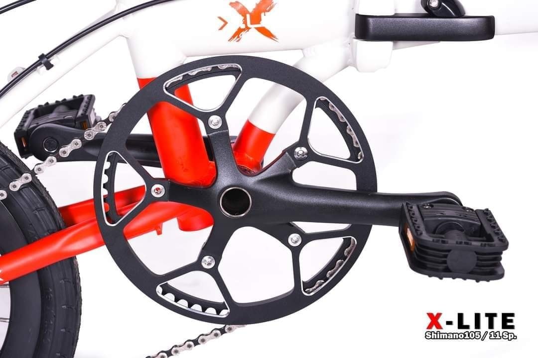 จักรยานพับได้ BACKER X-LITE 16 เฟรมอลู วงล้อ 16 นิ้ว เกียร์ชิมาโน่ 105 mix