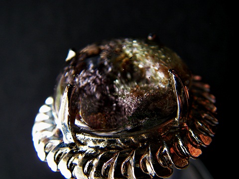 QU0036 แก้วปลวกวรรณสาม ประกอบพร้อมสามวรรณะ คือปวกเขียว ปวกทองและปวกแดง(ปวกครั่ง) เนื้อแก้วใสสวย ขนาด17.30x17.96x10.48 มม. น้ำหนัก 20.89 ct. ขนาดแหวน53