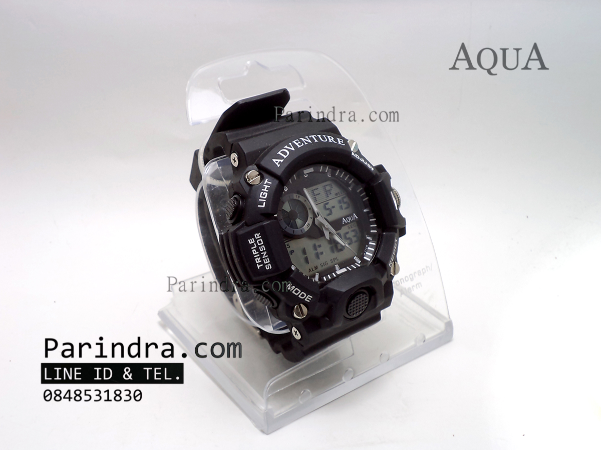 นาฬิกาข้อมือ AQUA รุ่น 1401-D สีดำ-ดำ