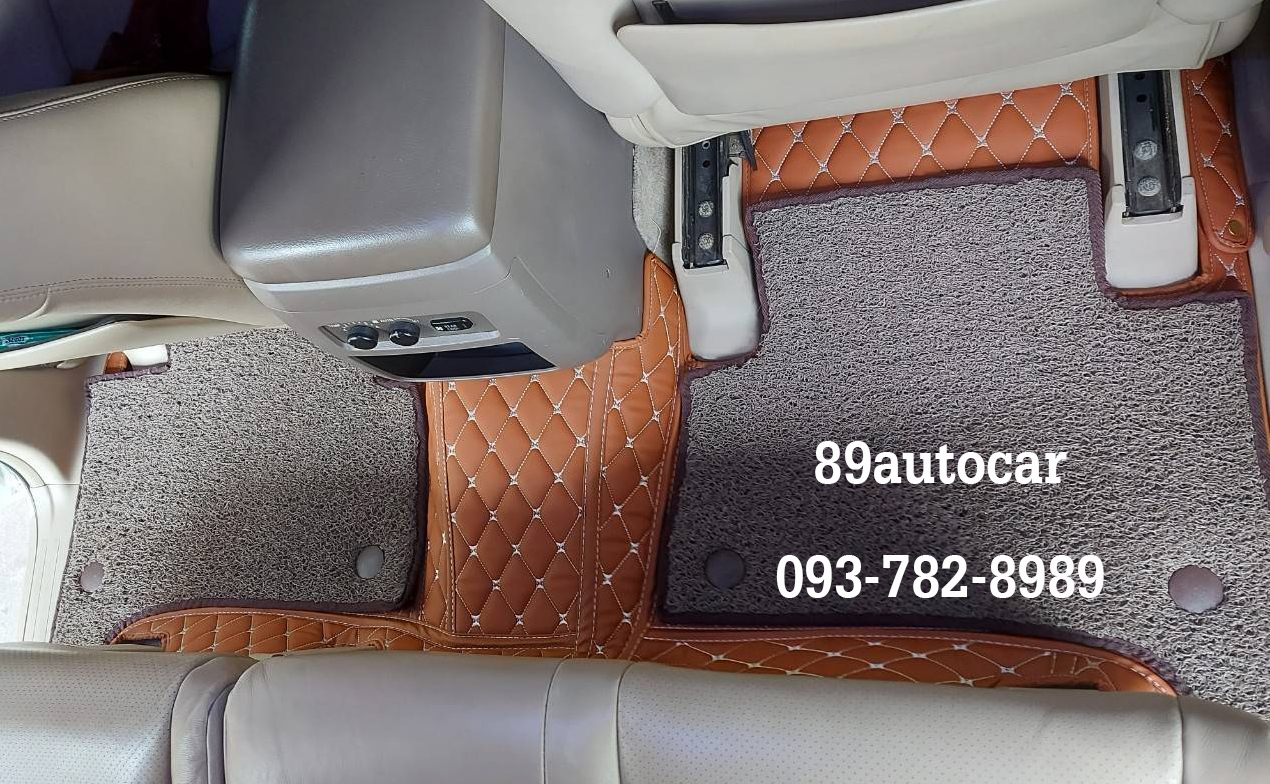 ขายพรมรถยนต์ Land Cruiser Prado 2004 ปูพรม7D สีน้ำตาลเข้ม + พรมดักฝุ่นสีน้ำตาล เต็มคัน