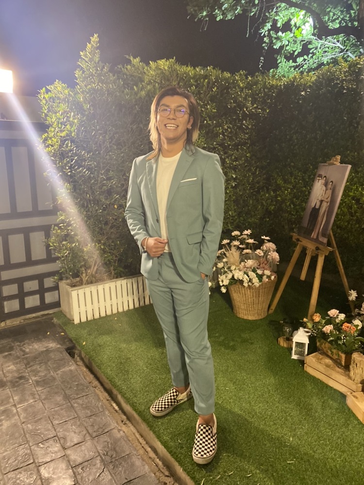 พร้อมเช่า เสื้อสูทชาย สีเขียวมิ้นต์เข้ม สีเขียวพาสเทล Dark Pastel Mint Green (พร้อมเสื้อกั๊ก)