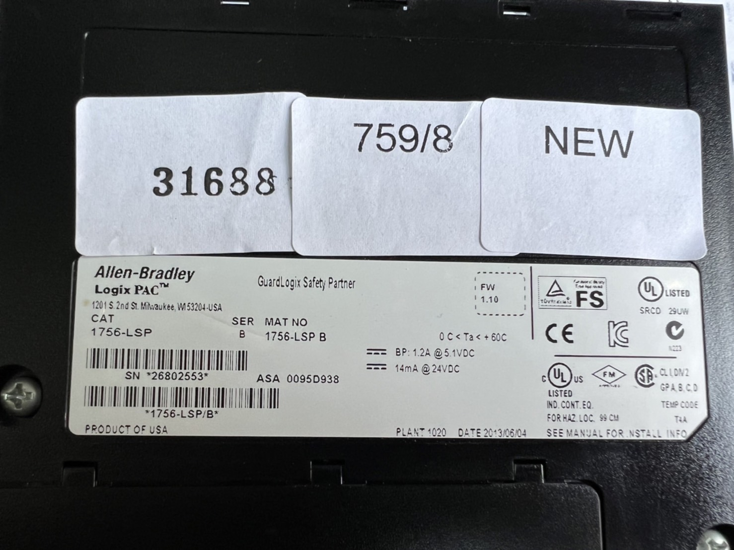 1756-LSP PLC " ALLEN-BRADLEY "