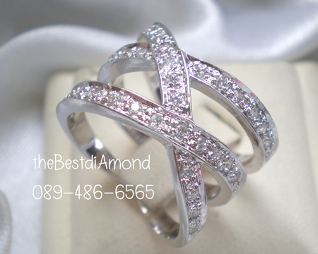 BR624RD+++แหวนแถวPerfect 3 แถวแบบไขว้+++สุดสวย Modern ดูดีมากๆๆ เพชรก็วิบๆ แบบจากร้านจิว เลยค่ะ ดูหรู มีรสนิยมมากๆๆ แต่ไม่เวอร์เกินไป ใส่ได้ทุกโอกาส