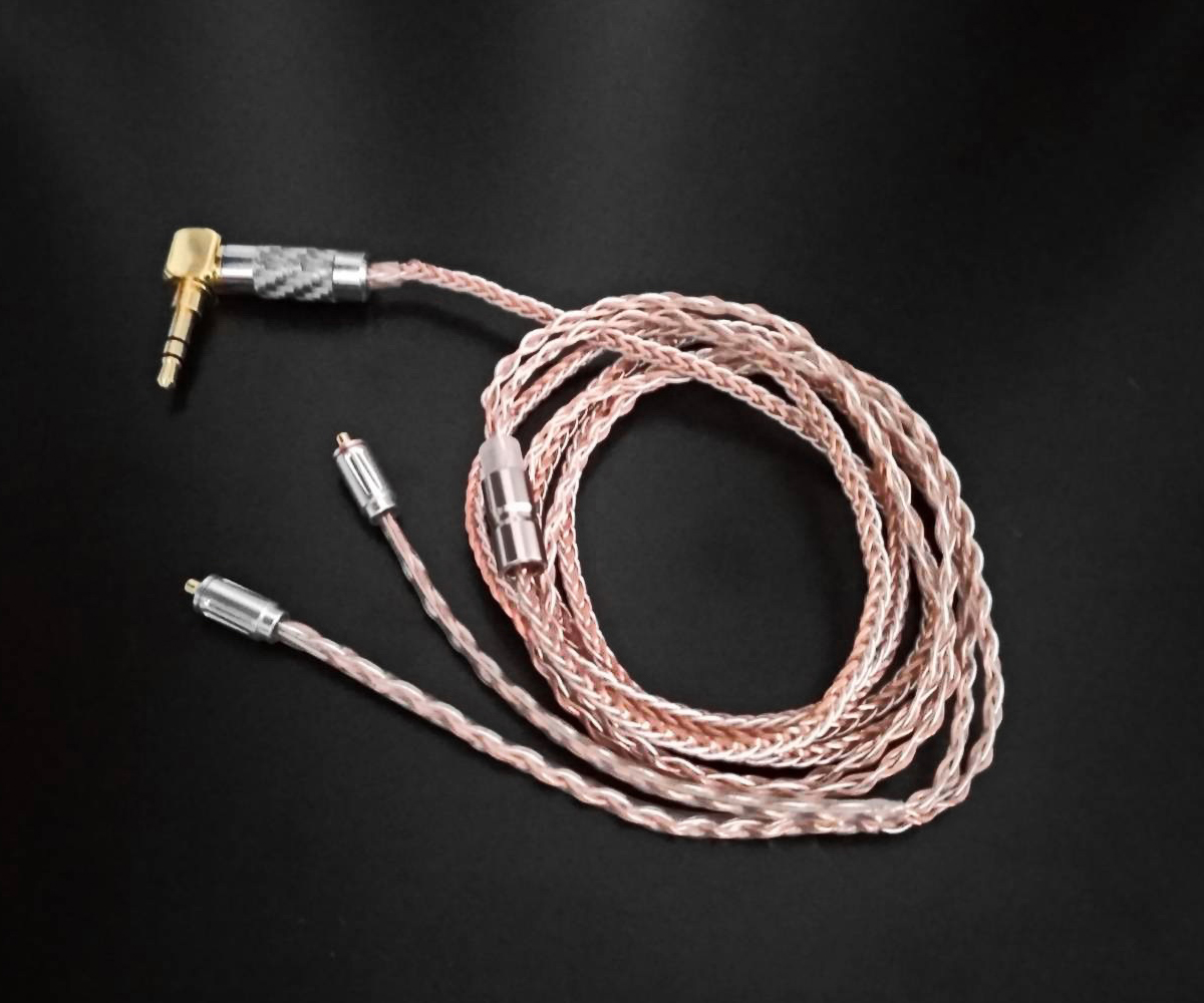 ขาย สาย Audbos MMCX สายทองแดงชุบเงินละเอียด 8แกน (96 x 0.04)