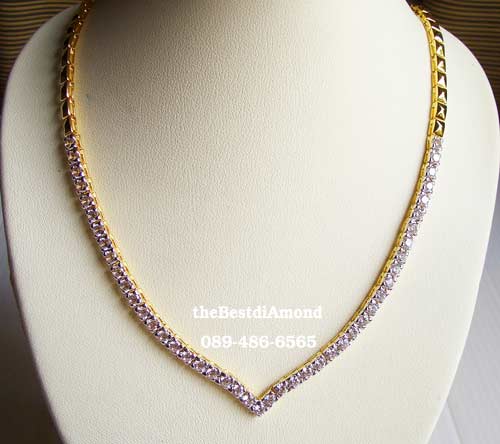 BN015+++สร้อยเพชร ปีกนก เพชรครึ่งเส้น++ สร้อยแบบเก๋ไก๋ Modern Intrend สุดๆแบบทันสมัย อยู่ได้นานไม่มี out ใส่แล้วดูดี เพชรแวววาวสวยค่ะ ใส่ออกงานได้สบาย