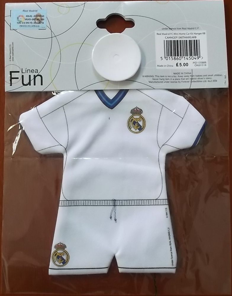 มินิคิต ชุดเสื้อติดกระจก ฟุตบอล สโมสรเรอัล มาดริด - HOME KIT 2012/13 ใหม่ / REAL MADRID Football Club Mini Kit - HOME KIT 2012/13 NEW